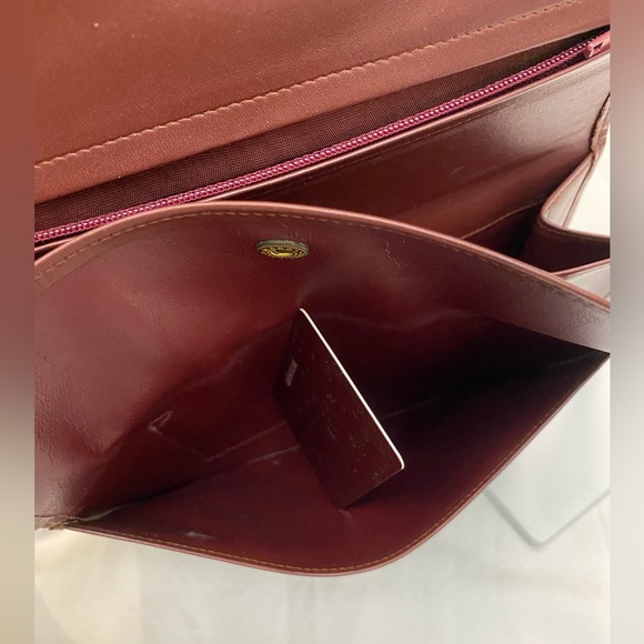 Cartier Bordeaux Leather Must de Cartier A5 Document Case Clutch Bag Wristlet - Picture 7 of 11